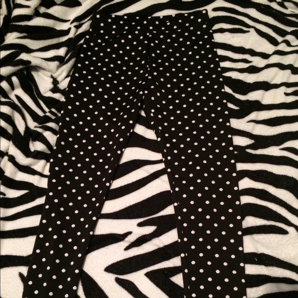 High waisted polka dot leggings/pants